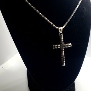 Stainless Steel Necklace Chain with Cross Pendant